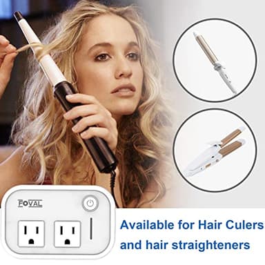FOVAL Power Step Down 220V to 110V Travel Voltage Converter International Power Adapter for Hair Straightener/Curling Iron with 4-Port USB Charging US/UK/AU/EU Universal Plug Adapter (White) - Image 2
