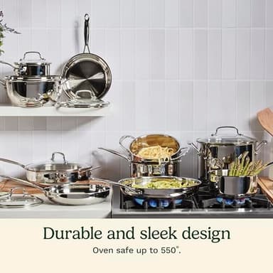 Cuisinart 17-Piece Cookware Set, Chef's Classic Steel Collection 77-17N - Image 2