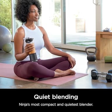 Ninja Blast Portable Blender, Cordless, 18oz. Vessel, Personal Blender For-Shakes and Smoothies, BPA Free, Leakproof-Lid and Sip Spout, USB-C Rechargeable, Dishwasher Safe, Metallic Black, BC151MB - Image 4