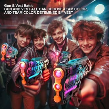 Laser Tag Set of 4, Lazer Tag Game for Kids Indoor & Outdoor Play, Gift Ideas for Kids Teens and Adults, Cool Toys for Teenage Ages 8 9 10 11 12+Year Old Boy & Girls - Image 5