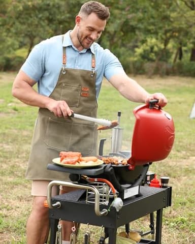 JiRiCHMi Grill Table, Blackstone Griddle Stand, Grill Carts Outdoor With Wheels, Used for Blackstone Griddle And Weber, Foldable Quickly Ninja Grill Stand Suitable for Travel/Camping - Image 3