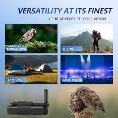 Outdoor Camera Binoculars for Travel & Concerts – 10x Zoom, HD Video, Lightweight Design (Black) - Image 7