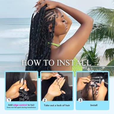 160g 5 Bundles Human Braiding Hair for Boho Braids 16 Inch Curly Boho Hair for Braiding Knotless 12A Deep Wave Bulk Bohemian Natural Black - Image 2