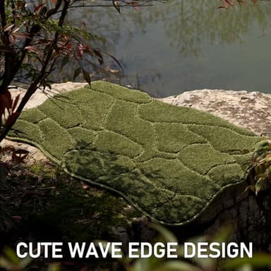 Large Dog Door Mat for Muddy Paws, 24x59 Absorbent Dirt Trapper Long Door Mat, Non-Slip Washable Mud Mat for Dogs, Polyester Microfiber Soft Pet Rug Mat for Entryway, Mud Dog Paws, Patio (Olive Green) - Image 5