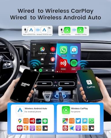 Carlinkit Mini SE Pro Wireless Adapter for OEM Wired CarPlay & OEM Wired Android Auto,Compatible with iOS 10 & Android 10 and Above, Fast Connection, No Latency - Deep Blue - Image 5