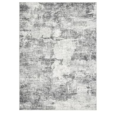 DMOYEST Living Room Area Rugs - 6x9 Abstract Large Soft Indoor Washable Rug Neutral Modern Low Pile Carpet for Bedroom Dining Room Farmhouse Home Office - Grey - Image 9