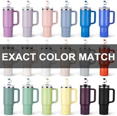 HYZ 8 Piece Accessories for Stanley Cup, Silicone Spill Proof Stopper Set and Protective Boot Including Straw Cover Cap for Stanley H2.0 20oz 30oz 40oz Tumbler, Blue Spruce - Image 7