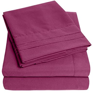 1500 Supreme Collection Queen Sheet Sets Berry Purple - Luxury Hotel Bed Sheets and Pillowcase Set for Queen Mattress - Extra Soft, Elastic Corner Straps, Deep Pocket Sheets, Queen Berry Purple - Image 1