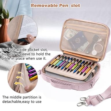 IMAGINING Bible Cover for Women - Stylish Large Bible Covers - Bible Case with Handles - Bible Bag Journal Case - Bible Carrying Case for Women - Bible Gift - Book Protector for Book Lovers - Image 3