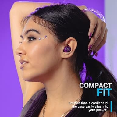 JLab Go Pop ANC True Wireless Earbuds & Charging Case, Transparent Purple, Active Noise Cancelling, 10mm Drivers, Dual Connect, Customize Your Sound with App, Be Aware Mode, Google Fast Pair - Image 6