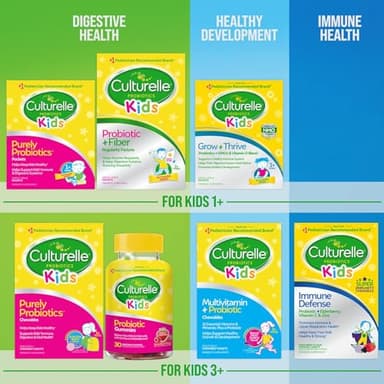 Culturelle Kids Probiotic + Fiber Packets (Ages 3+) - 60 Count - Digestive Health & Immune Support - Helps Restore Regularity - Image 7