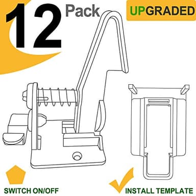 Vmaisi 12 Pack Cabinet Locks Child Safety Latches - Baby Proofing Cabinets Drawer Lock with Adhesive Easy Installation - No Drilling or Extra Screws (White) - Image 3