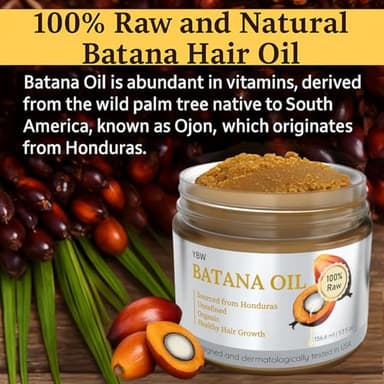 YBW Batana Oil for Hair Growth Dr. Sebi Organic, Natural, Pure and 100% Raw Batana Oil Paste from Honduras - Botana Enhances Hair Thickness, Prevents Loss for Men and Women - Image 2