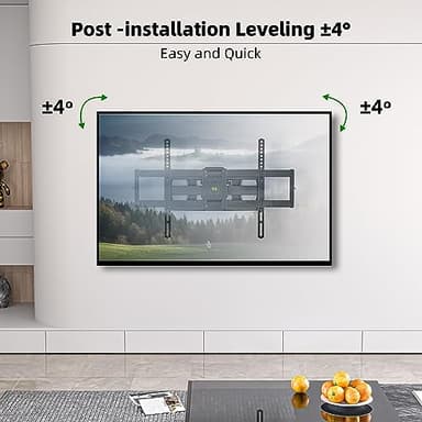 Full Motion TV Wall Mount for Most 37"-84" Flat Screen TV, Swivel or Tilt Wall Bracket with Dual Articulating Arms, for 12"-16" Wood Studs, Max VESA 600x400mm, Load 120 lbs by USX MOUNT - Image 5