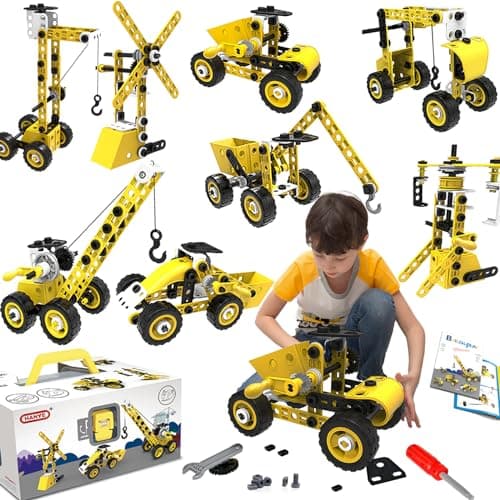 choopheme 10 in 1 Stem Toys for 5 6 7 8 9+ Year Old Building Block Kit Stem Activities Projects Boy Toys Age 4-8 5-7 6-8 8-10 Creative Set Educational Engineering Excavator Construction Birthday - Image 1