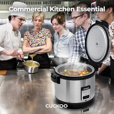 CUCKOO Commercial Rice Cooker & Warmer, Extra Large Rice Cooker 30-Cup Uncooked / 60-Cup Cooked, Professional Industrial Grain Cooker with Large Capacity, Easy One-Touch Operation, Silver (CR-3032) - Image 8
