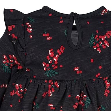 Gerber Baby Girls' Toddler 2-Pack Long Sleeve Dresses, Black Holly Berries, 0-3 Months - Image 4