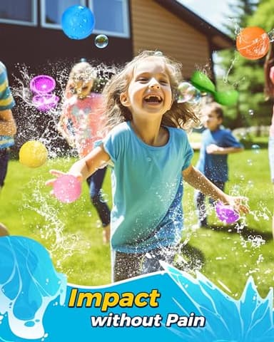 SOPPYCID Reusable Water balloons, Summer Toy Water Toy for Boys and Girls, Pool Beach Toys for Kids ages 3-12, Outdoor Activities Water Toys Self Sealing Water Splash Ball for Fun (6Pack) - Image 7