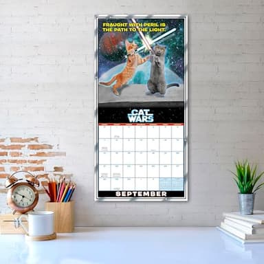 Cat Wars 2025 Wall Calendar, 16-Month Humor & Comic Calendar, 12" x 12" - Image 6