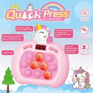 Pop Game - Light Up Fidget Toy for Kids & Adults, Quick Push Fast Push Sensory Toys for Kids 5-7 & 8-12, Handheld Relaxing Stress Relief Game for Autism, ADHD - Fun Fidget Toys for Adults & Children - Image 2