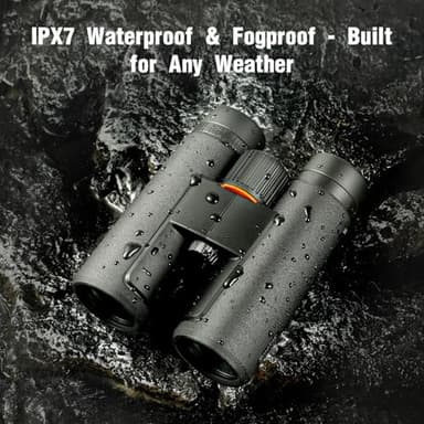 8x42 HD Wide-View Binoculars for Adults with Low Light Night Vision – Ultra-Bright Waterproof Binoculars with Smartphone Adapter for Hunting, Bird Watching, Stargazing & Outdoor Travel - Image 5