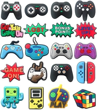 Video Game Shoe Charms for Boys , 21 PCS Shoe Decoration Pins for Clog Sandals, Cute Accessories for Kids Party Favor Gifts - Image 1