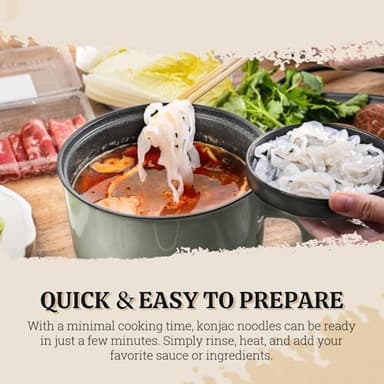 52USA Konjac Shirataki Noodle, Fettuccine, Low Carb Pasta 52.8 Oz (1500 g), Keto and Paleo Friendly, Sugar Free, Vegan, Gluten Free, Ready to Eat, Low Calorie Noodles 6 Pack Inside - Image 9