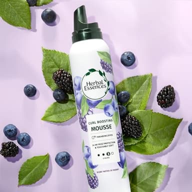 Herbal Essences Curl Boosting Mousse, Frizz Control for Curly & Wavy Hair, Long-Lasting Hold with Berry Scent, Paraben & Dye-Free, Cruelty-Free, 6.8 Fl Oz Each, 3 Pack - Image 10