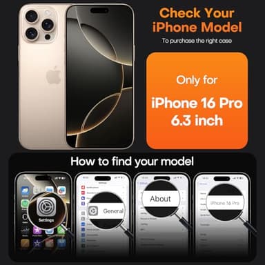 TAURI 3 in 1 for iPhone 16 Pro Case, Compatible with MagSafe [Not-Yellowing] with 2X Screen Protectors, Military-Grade Protection, Shockproof Slim Magnetic Case for iPhone 16 Pro 6.3", Clear - Image 7