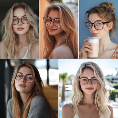 WINTOO Blue Light Glasses for Woman Men | 99% Blue Light Blocking Glasses for Computer Gaming TV Phone Screen Square Frame | Anti Eyestrain & UV Glare Protection - 5 Pair - Image 7