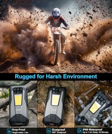 8849 Tank 3 Pro Rugged Smartphone Unlocked, Android 14 Waterproof Rugged Cell Phone with Projector, 6.79" 23800mAh 5G Mobile Phones 32GB RAM 512GB ROM, Dual SIM/Camping Light/2TB Expand/OTG/GPS - Image 8