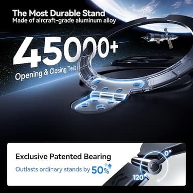 CASEKOO for iPhone 17 Pro Case with Magnetic Ring Stand [Camera Protection][Military Drop Protection][Fit for MagSafe] Translucent Matte Slim Phone Cover for iPhone 17 Pro Case 6.3", Black - Image 8