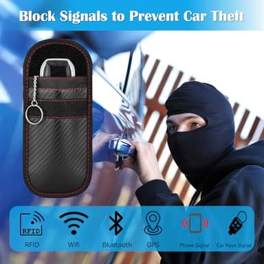 Hoiny 2 Pack Faraday Key Fob Protector, Premium Car RFID Signal Blocking Pouch, Secure Faraday Bag for Car Key Fob, Anti-Theft Case (Red+Blue, Small) - Image 7