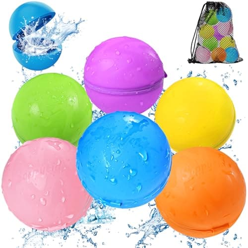 SOPPYCID Reusable Water balloons, Summer Toy Water Toy for Boys and Girls, Pool Beach Toys for Kids ages 3-12, Outdoor Activities Water Toys Self Sealing Water Splash Ball for Fun (6Pack) - Image 1