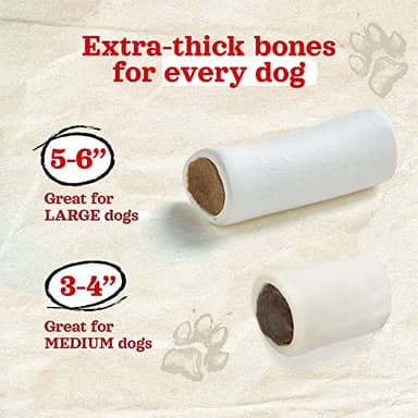 Natural Farm Filled Dog Bones, Bully Stick Flavor (5-6 Inch, 3 Pack), Limited Ingredient Stuffed Dental Dog Bone Treats for Large Dogs - Image 3