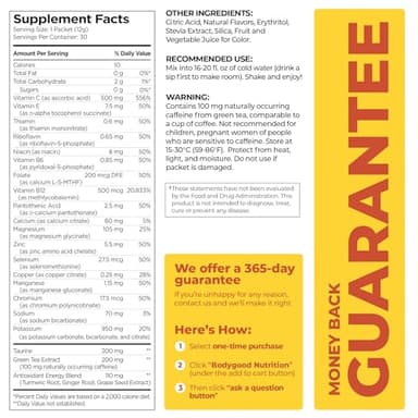 Pureboost Clean Energy Booster, Refreshing Energy Drink Mix with B12 Vitamins, Electrolytes, Antioxidants, Sugar-Free with No Sucralose (Combo Pack, 30 Count) - Image 2