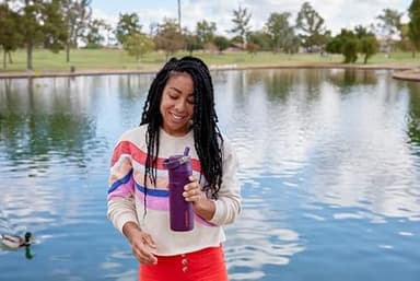 Stanley IceFlow Flip Straw 2.0 Water Bottle 24 oz | Built-In Straw for Travel and Sports | Lightweight and Leak Resistant | Insulated Stainless Steel | BPA-Free | Poolside - Image 8