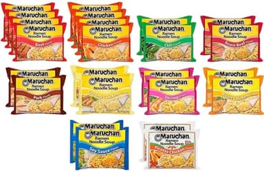 Maruchan Ramen Noodle Soup, 24 Count 10 Flavor Variety Pack - Image 1
