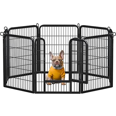 Yaheetech Dog Playpen Outdoor, 32 inch 8 Panels Dog Pen Indoor Heavy Duty Puppy Exercise Pen Metal Pet Fence for RV Camping/Yard/Garden - Image 1