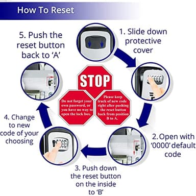 Key Lock Box with Code for Outside - Wall Mount Lockbox for Keys Outdoor - Combination Lock Box to Hide a Key Outside - Key Cabinets - Image 8