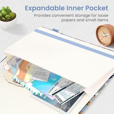 Bullet Dotted Journal Notebook for Women & Men, Hardcover Leather Journal for Writing, A5 Bullet Journaling Notebook for Work & Sketching, Perfect for Office School Home Supplies, 160 Pages, Lineage Flora - Image 5