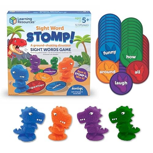 Sight Word Stomp!, Educational Indoor Games, Preschool Alphabet ,Toddler Brain Toys, Toddler Preschool Learning, 114 Pieces, Age 5+ - Image 1