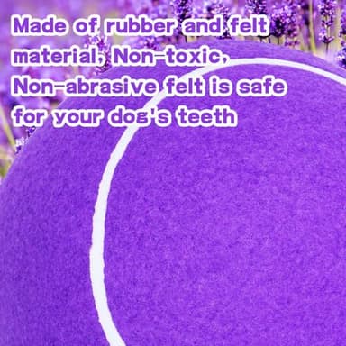 Banfeng Big Tennis Ball for Dogs, Giant Dog Tennis Ball Toy Large Outdoor Sports Gift for Small Medium Large Dog (Purple, 9.5 inch) - Image 4