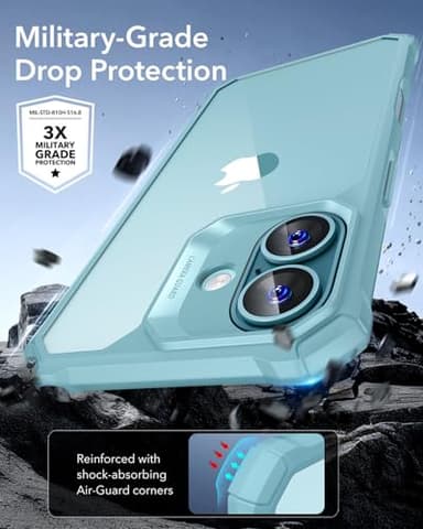 ESR for iPhone 16 Case, Military-Grade Protection with Shock-Absorbing Corners, Scratch-Resistant and Anti-Yellowing Acrylic Back, Slim Protective Phone Case, Air-Armor Series, New Clear Green - Image 3