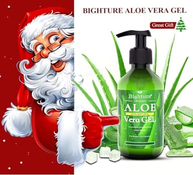 BIGHTURE Aloe Vera Gel, 100% Aloe Vera from Freshly Cut Aloe Leaves, Skin Care for Deeply & Rapidly Soothing, Firming, After Shave, Sunburn Relieve, etc - Image 8