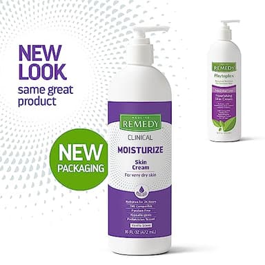 Medline Remedy Clinical Skin Cream, Vanilla Scent (16 fl oz), 2 Count, Moisturizing Face and Body Cream for All Ages, Paraben & Sulfate Free, Quick Absorbent Formula, Hypoallergenic Skin Moisturizer - Image 2