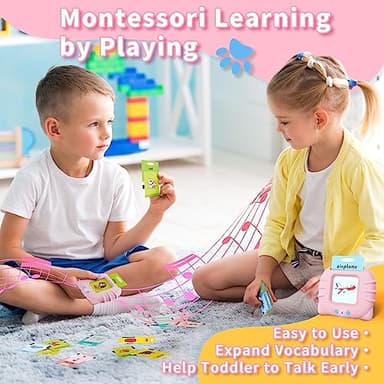 Aullsaty Toddler Toys Talking Flash Cards for 1 2 3 4 5 6 Year Old Boys and Girls, Autism Sensory Toys for Autistic Children, Learning Educational Montessori Speech Therapy 248 Sight Words Kids Gifts - Image 4