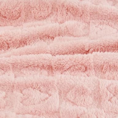 Yurhap Fleece Baby Blanket Heart Checkered Blanket, Ultra Soft Cozy Baby Blankets for Girls Boys, Fluffy Infant Toddler Newborn Receiving Blankets for Crib Stroller 30”×40” (Light Pink) - Image 7