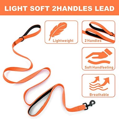 LynxKing Heavy Duty Dog Leash - 6ft Reflective Safety Walking Lead With 2 Padded Handles for Small to Large Dogs - Image 5