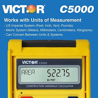 Victor C5000 Construction Materials Calculator with Protective Case - Image 6